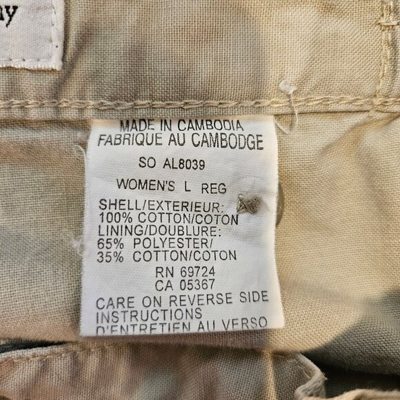 Columbia Womens L Beige Convertible Cargo Pants Zip-Off Legs shorts Cotton - Picture 12 of 14